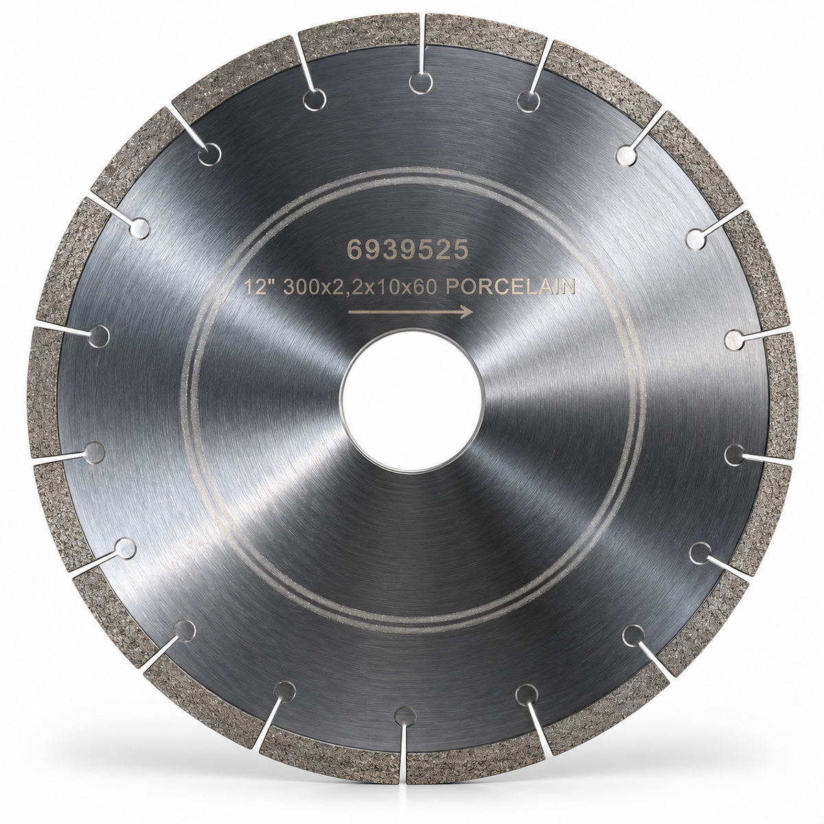Diamant-D 12-inch x 2.2mm Continuous Rim Diamond Blade for Porcelain