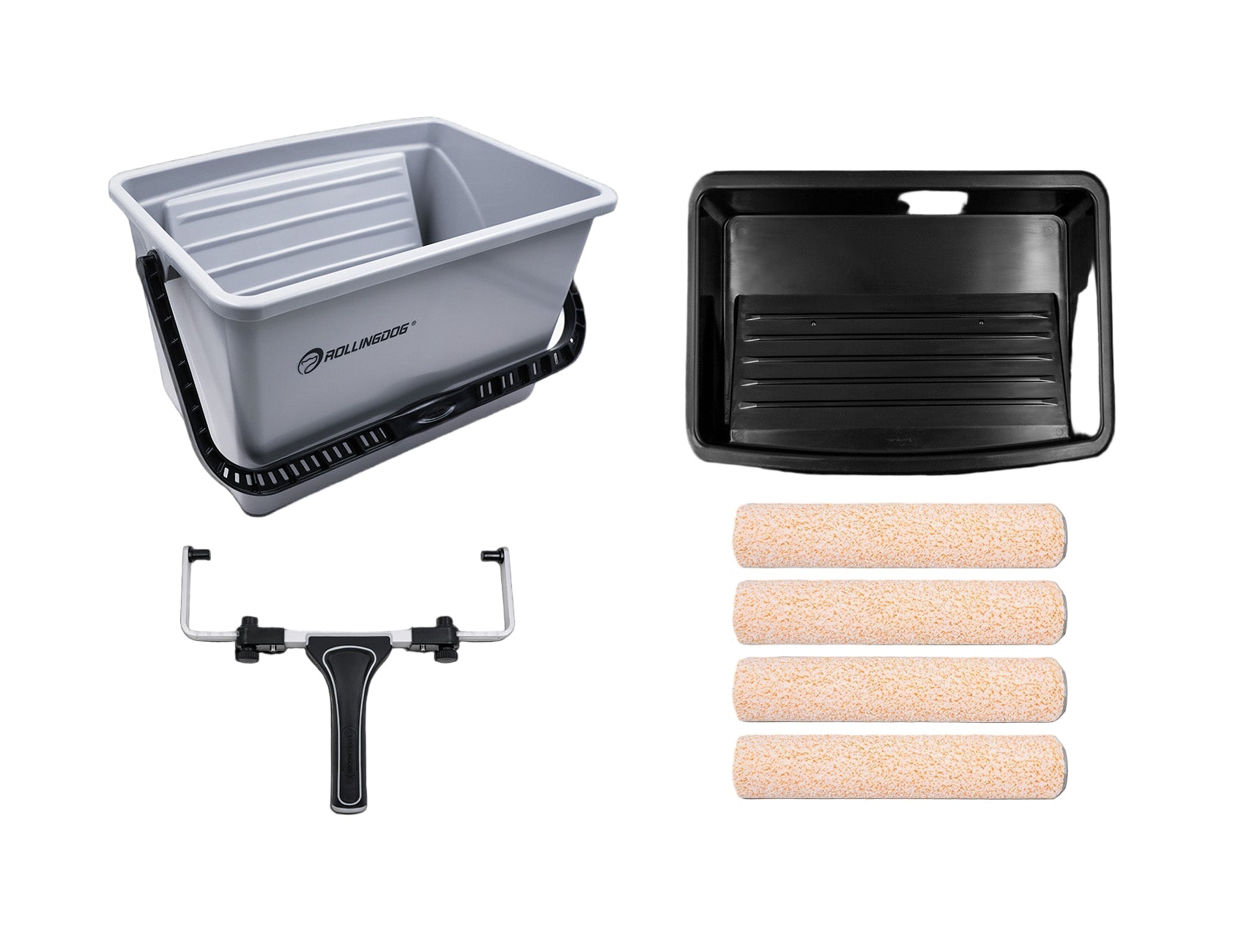 70006-7PC 12-inch paint roller set with bucket and microfiber roller covers