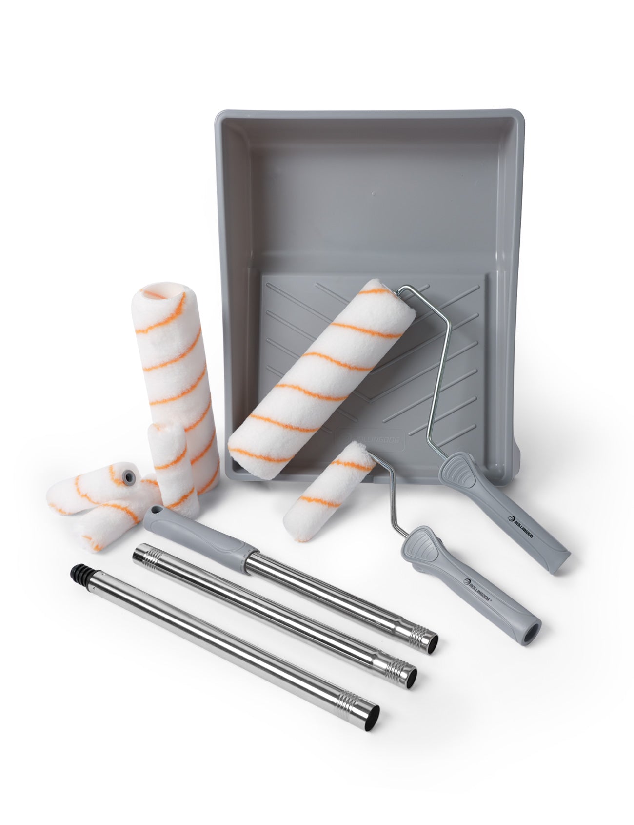 70286-Complete 10 piece paint roller kit with polyester covers and tray
