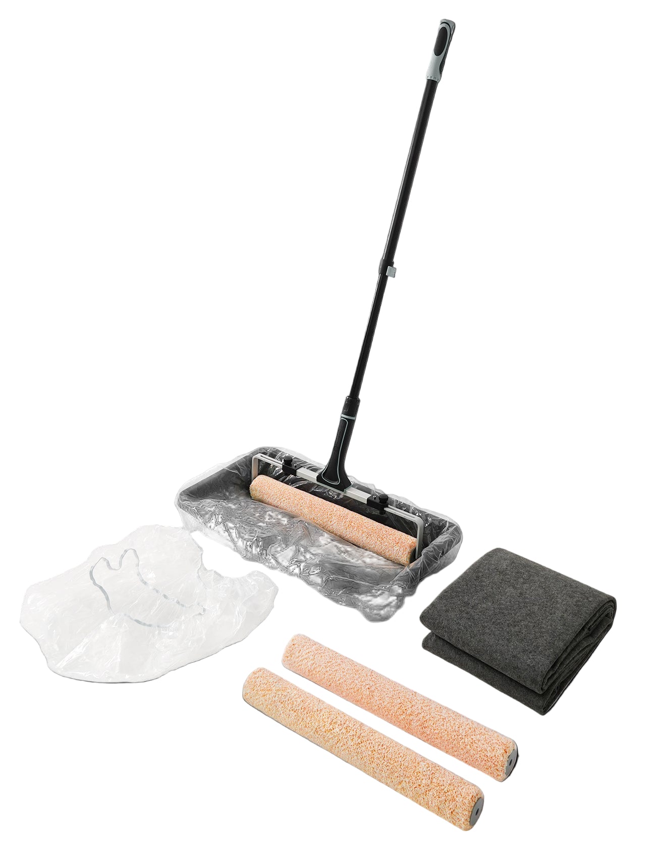 70287-Molossus 18-inch paint roller kit with tray and drop cloth