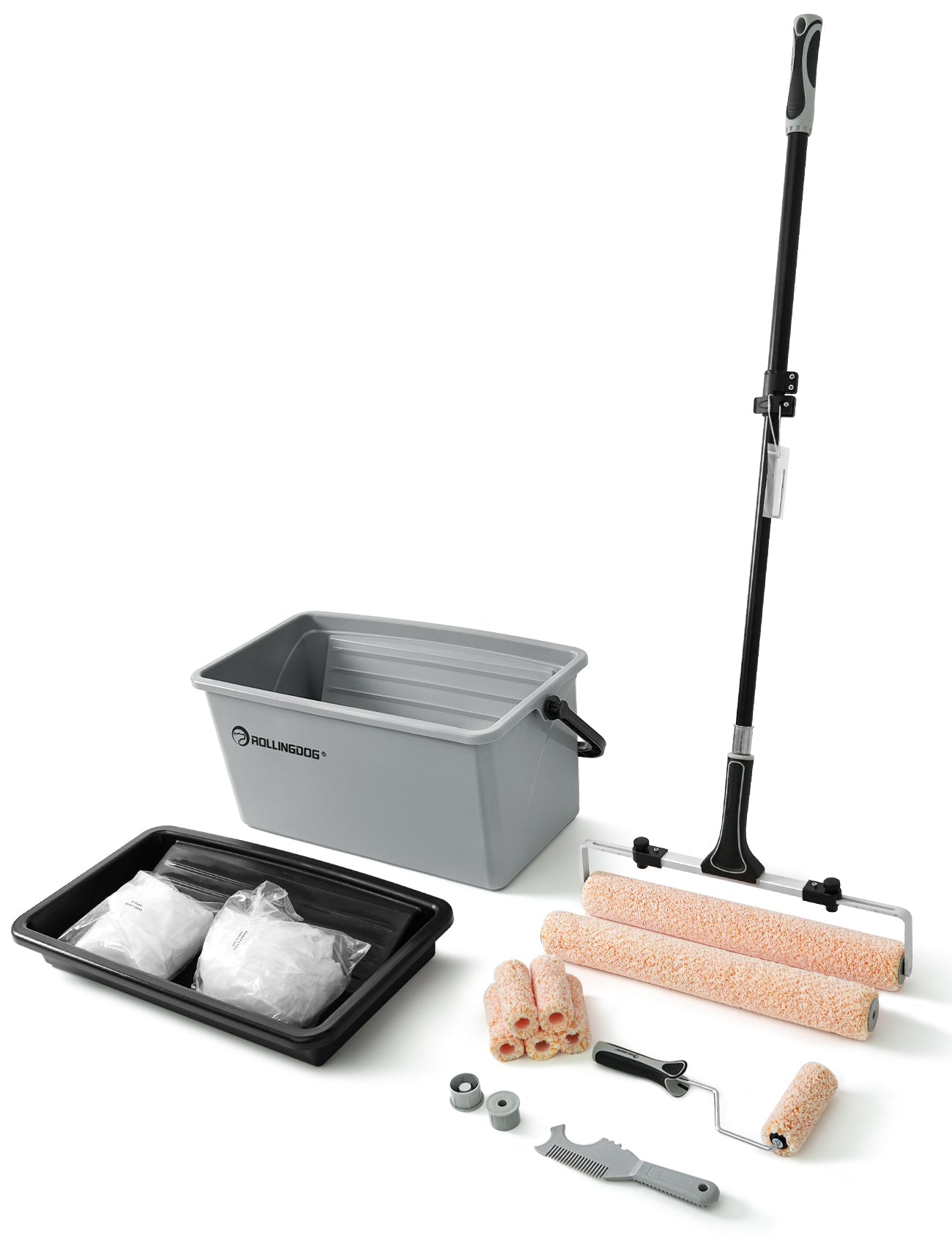 ROLLINGDOG USA THE MOLOSSUS™ Premium 20-PC 18" Paint Roller Kit – Professional Wall & Ceiling Painting Kit | Pro Tool Haus