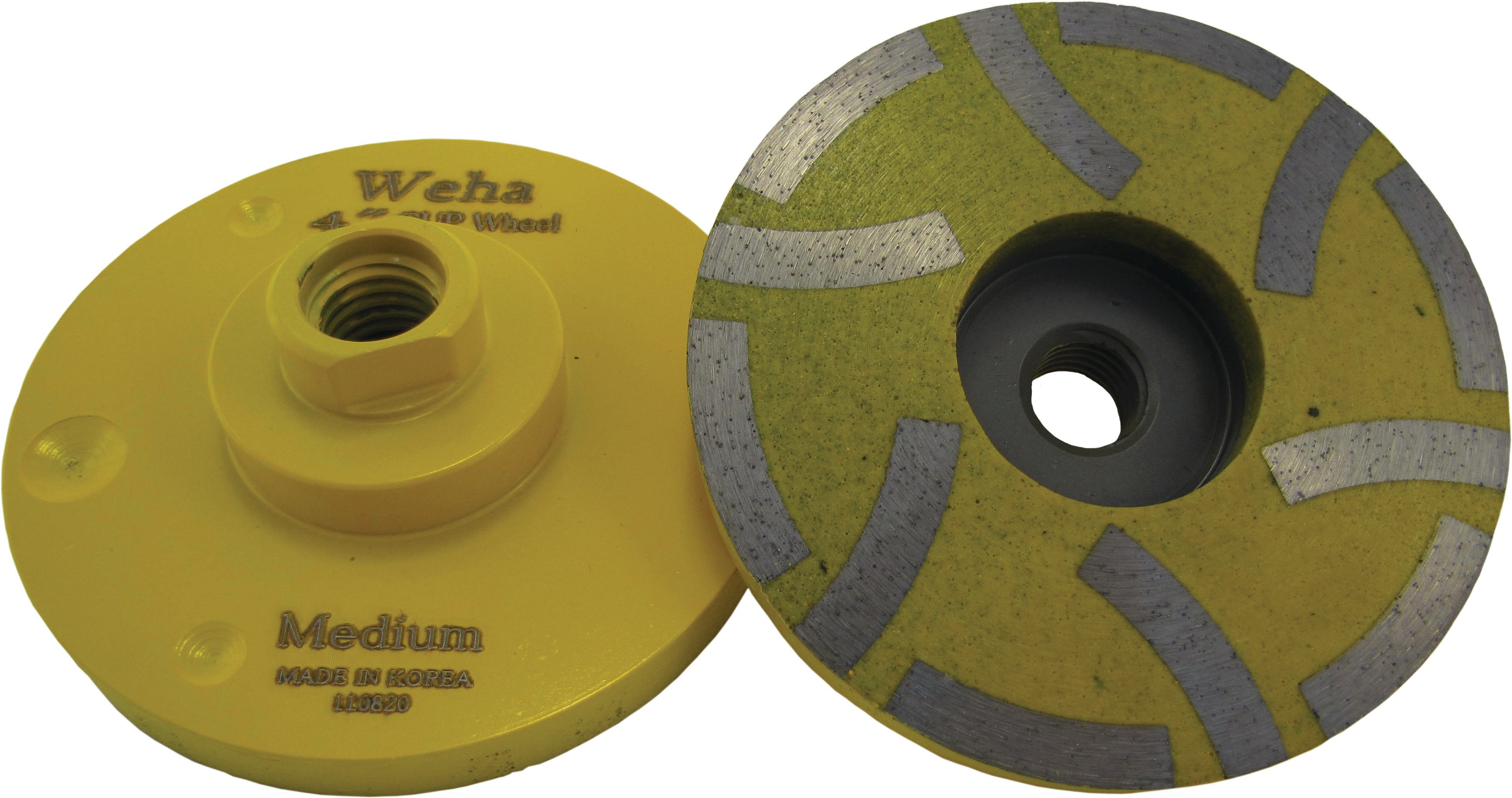 Weha 4" Resin Filled Diamond Cup Wheel | Close-up Detail | angle grinder | Pro Tool Haus