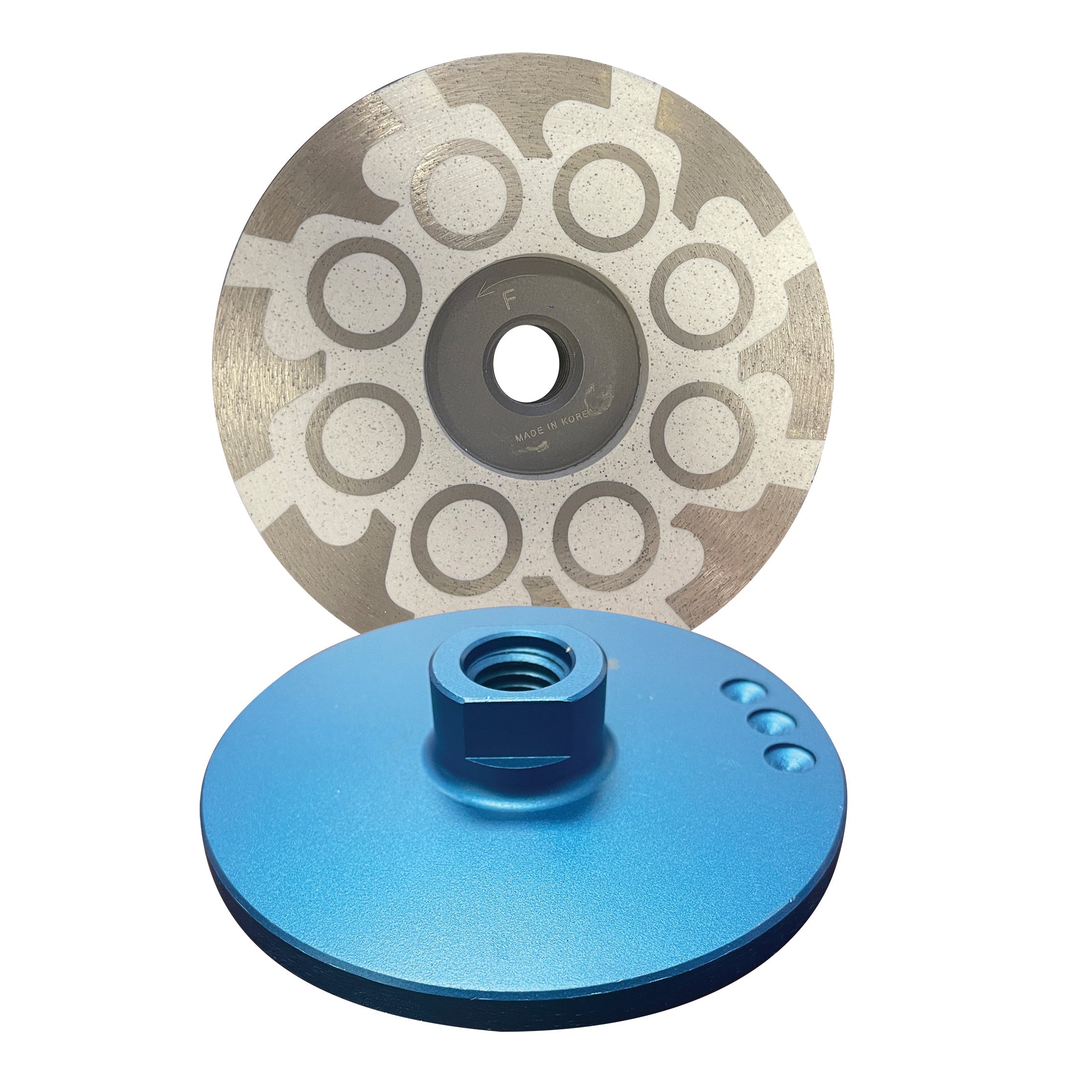 Weha Blitz 4" Resin Filled Cup Wheels | In-Use View | angle grinder | Pro Tool Haus