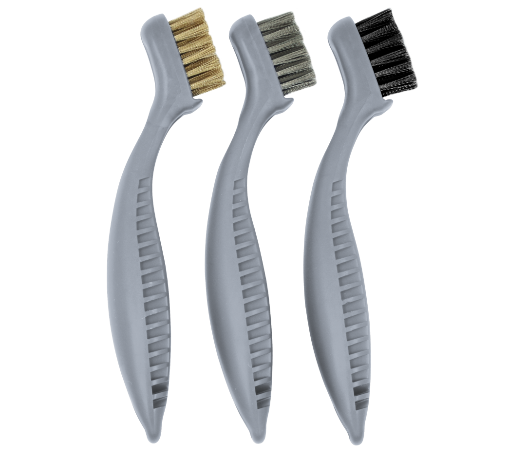 Three gray brushes with different bristle colors by RollingDog