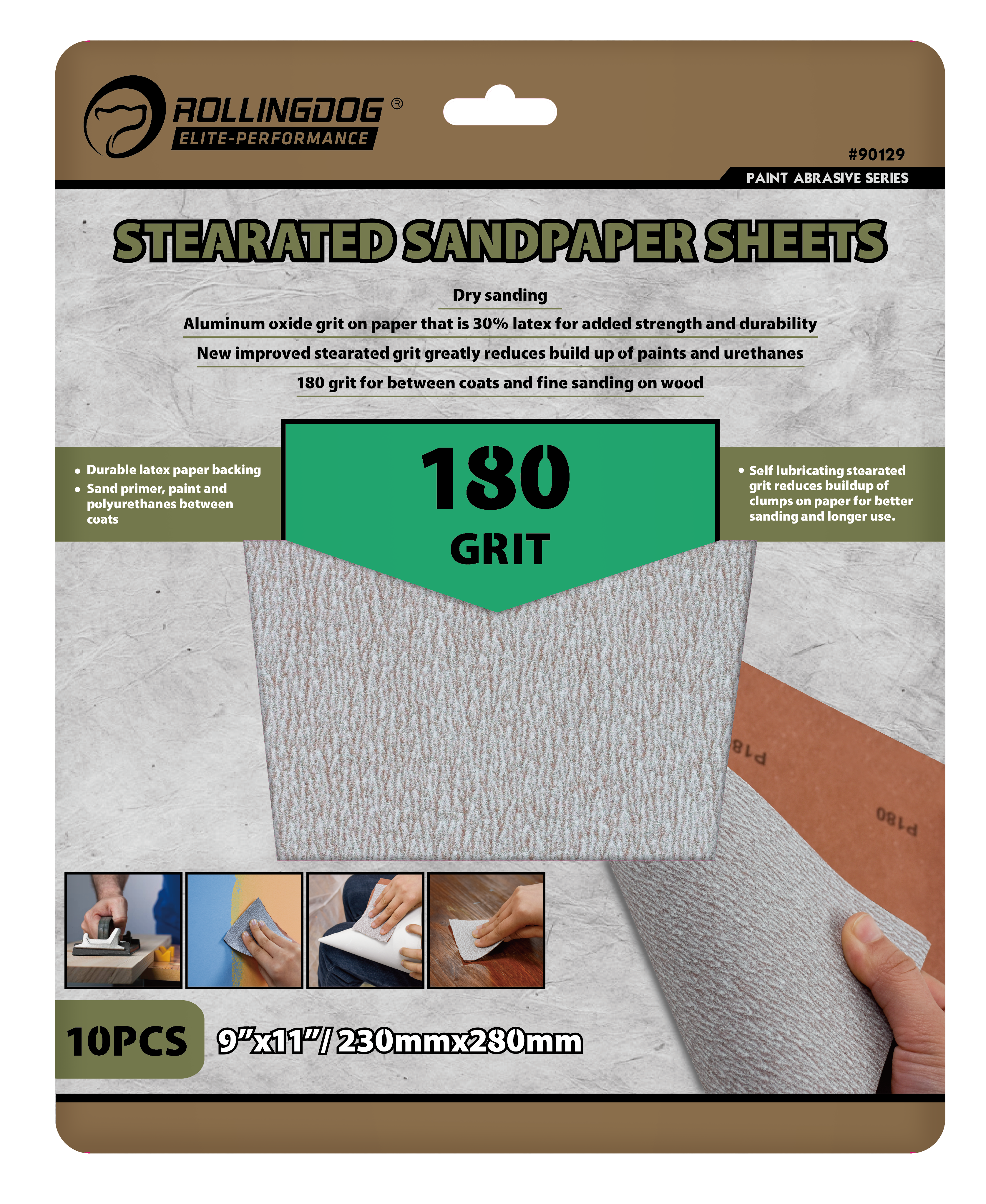 Rollingdog 180 grit sanding sheet