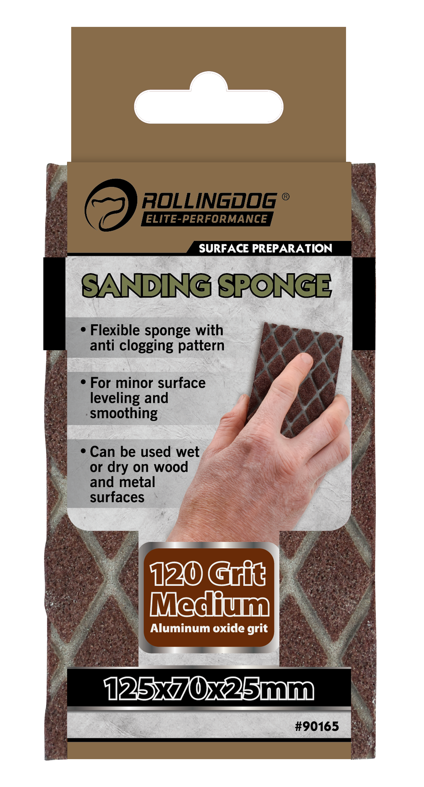 Rollingdog 120 grit sanding sponge