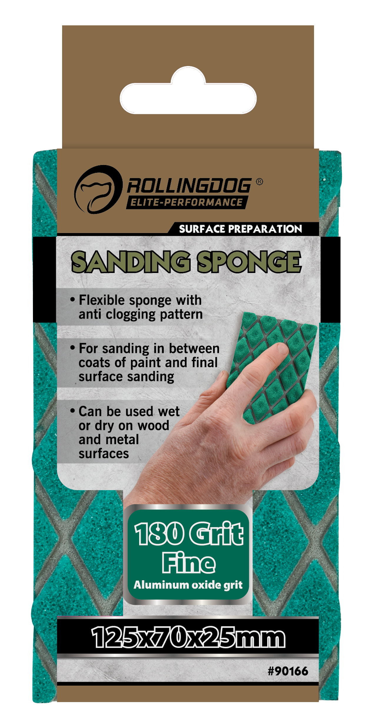 Rollingdog 180 grit sanding sponge