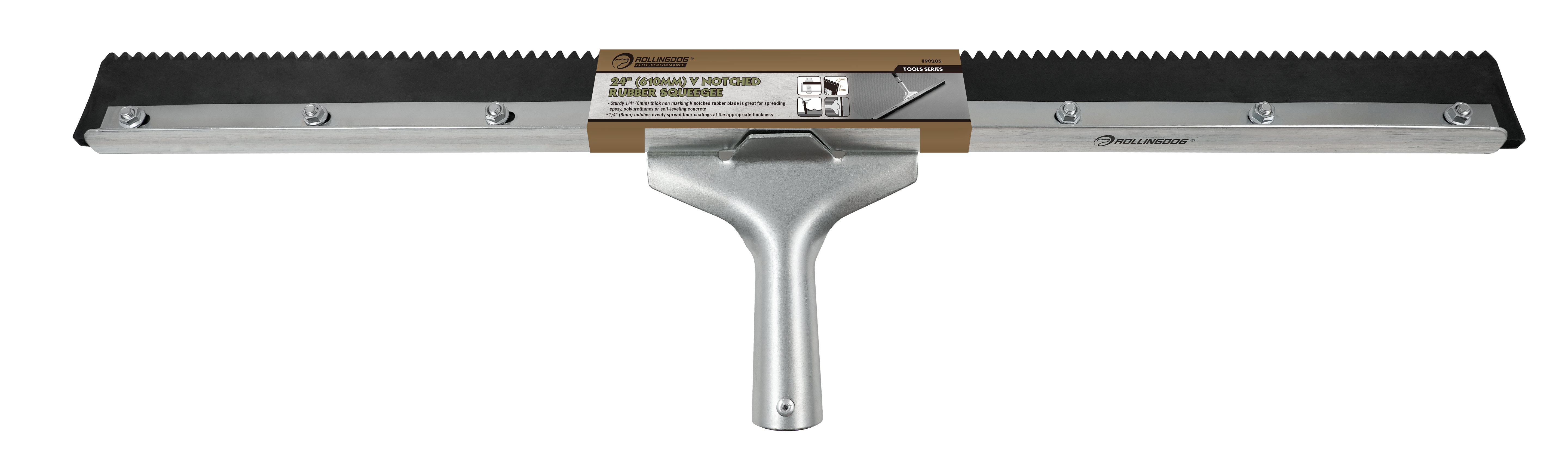 Floor squeegee with rubber blade and metal frame Rollingdog