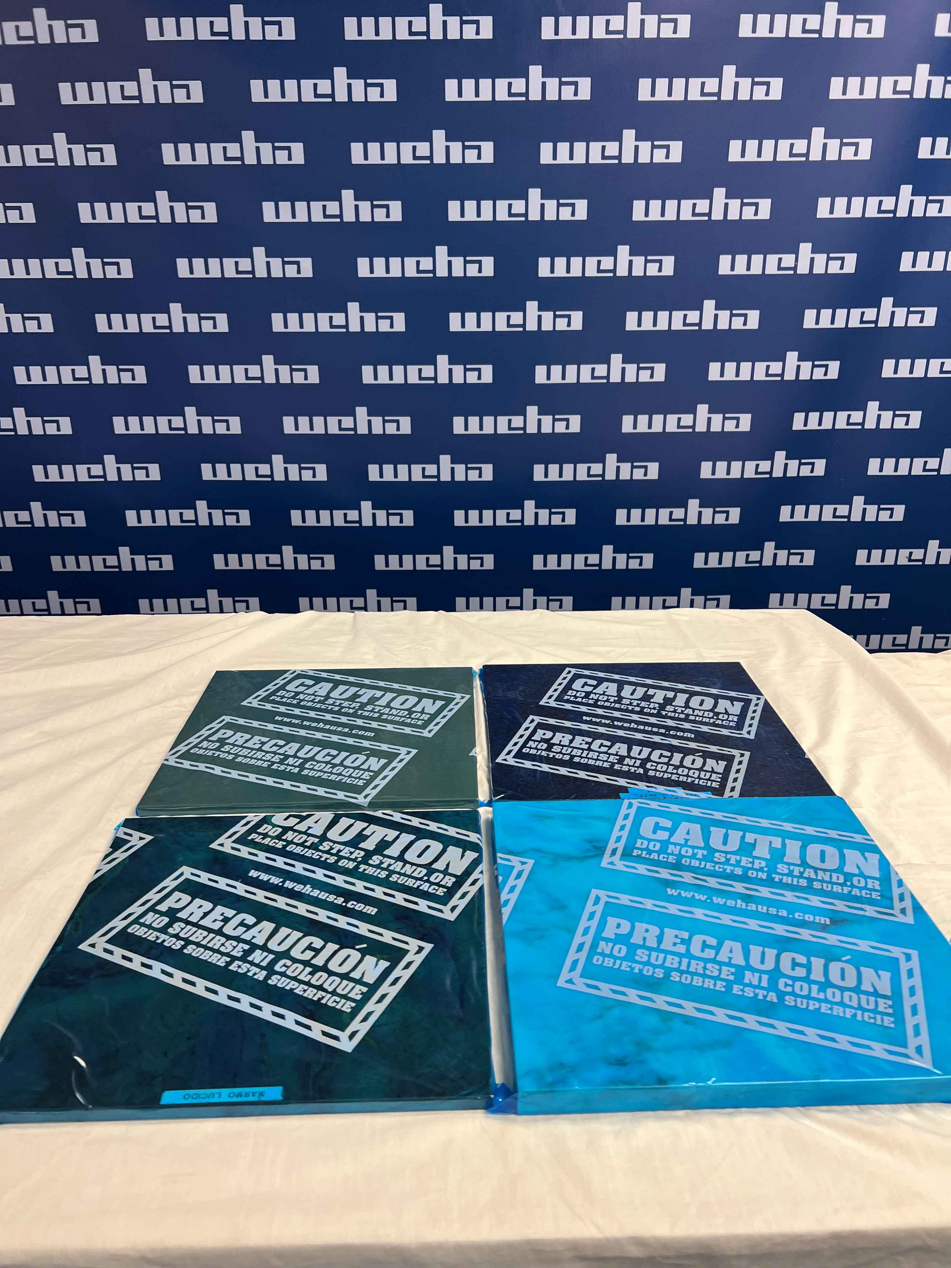 Weha Blue Countertop Protective Film Caution Marked | Feature Detail | bilingual print | Pro Tool Haus
