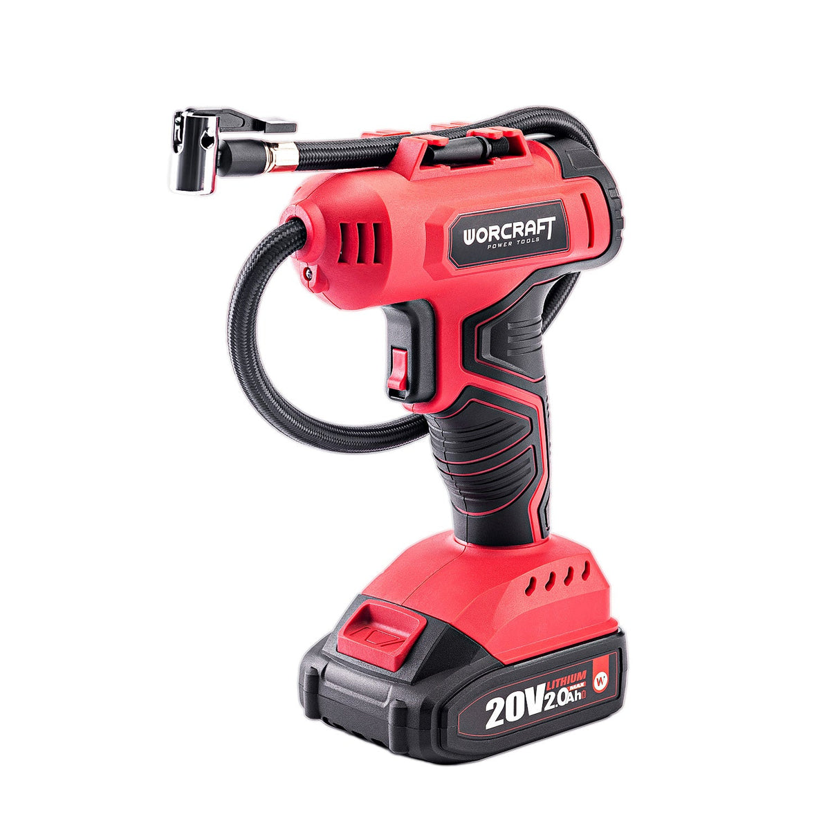 WorCraft 20V Cordless Tire Inflator Kit with 2.0Ah Battery Options & Charger