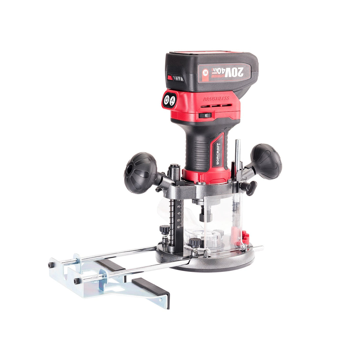 WorCraft 20V Brushless Cordless Router Kit with 4.0Ah Battery Options & Charger