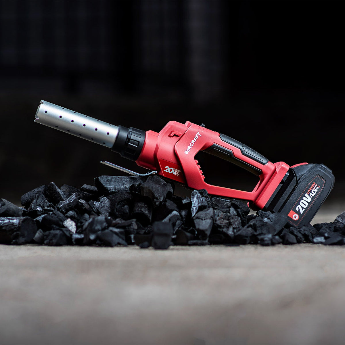 WorCraft 20V Cordless Charcoal Starter Kit with 4.0Ah Battery Options & Charger