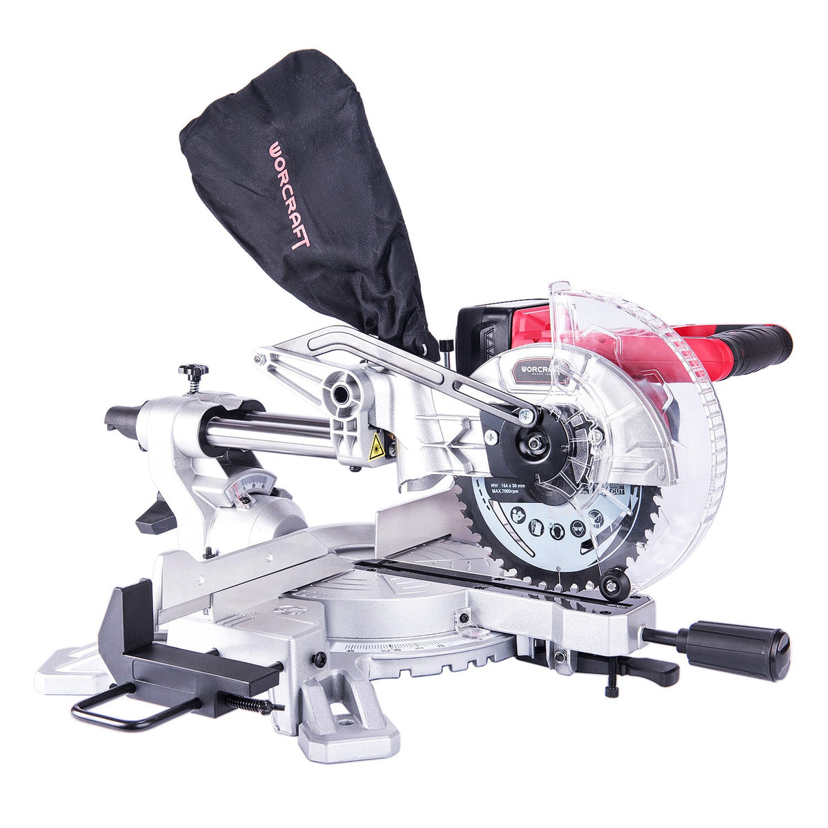 WorCraft 20V Cordless Sliding Miter Saw Kit with 4.0Ah Battery Options & Charger