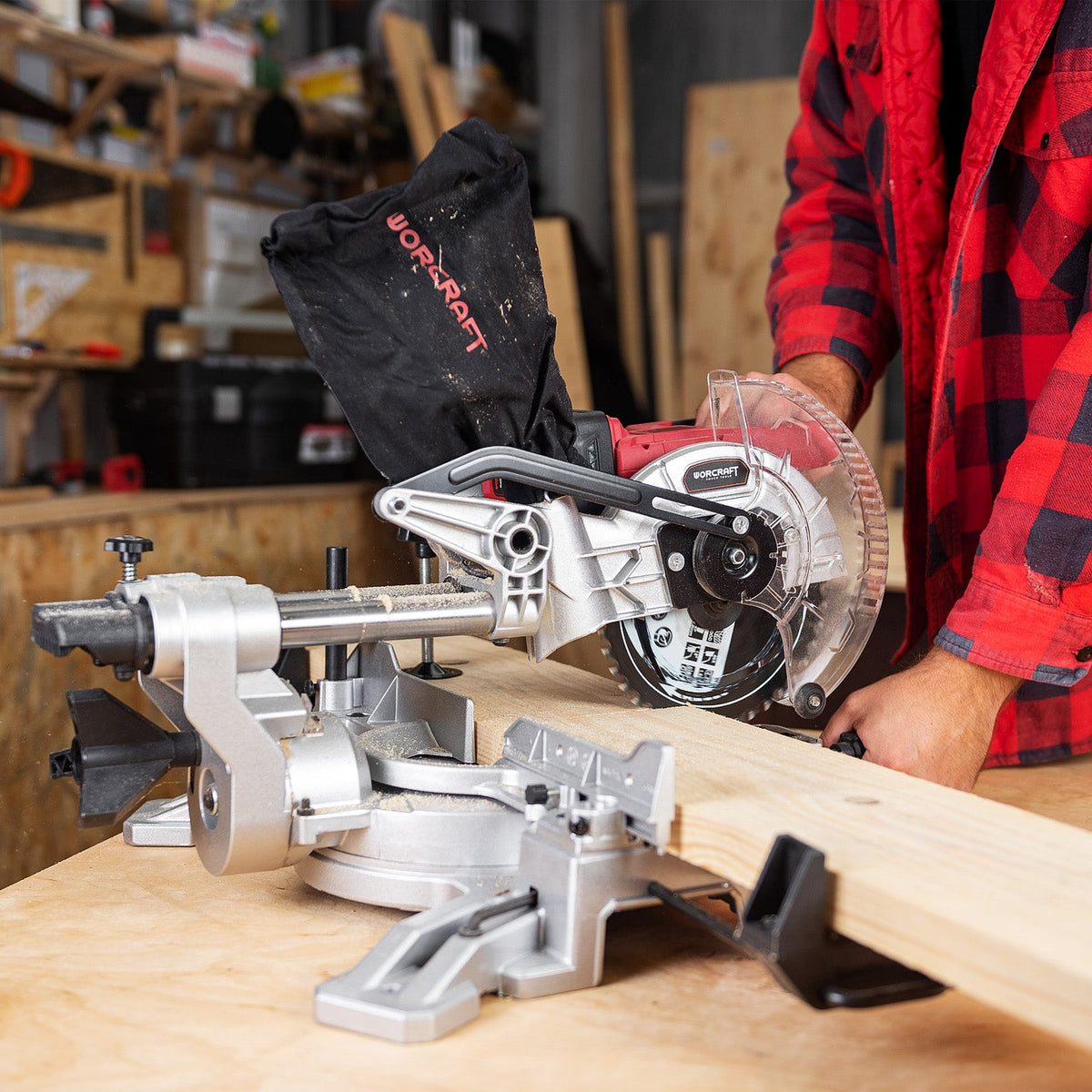 WorCraft 20V Cordless Sliding Miter Saw Kit with 4.0Ah Battery Options & Charger