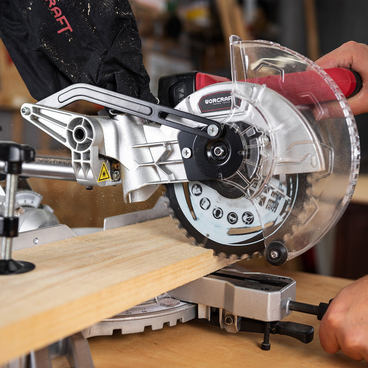WorCraft 20V Cordless Sliding Miter Saw Kit with 4.0Ah Battery Options & Charger