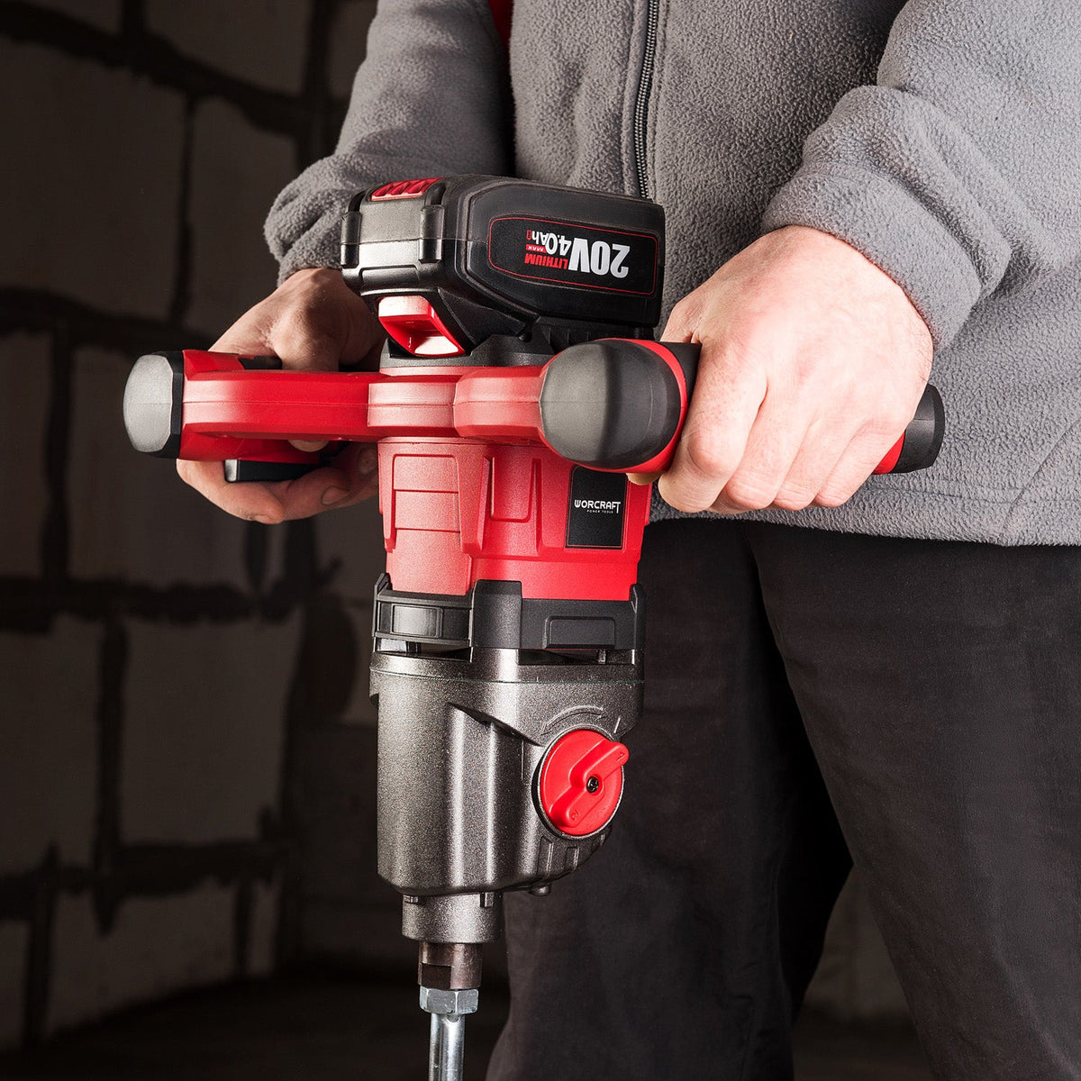 WorCraft 20V Cordless Paddle Mixer — Brushless, M14 Shaft