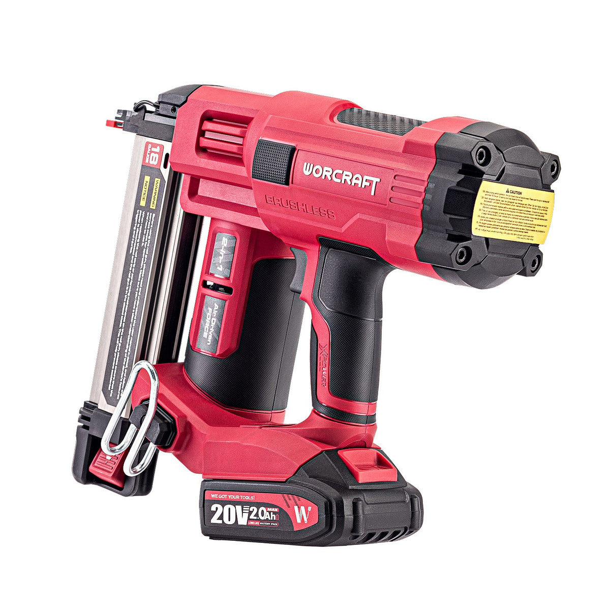 WorCraft 20V Cordless Brad Nailer & Stapler Kit with 4.0Ah Battery Options & Charger