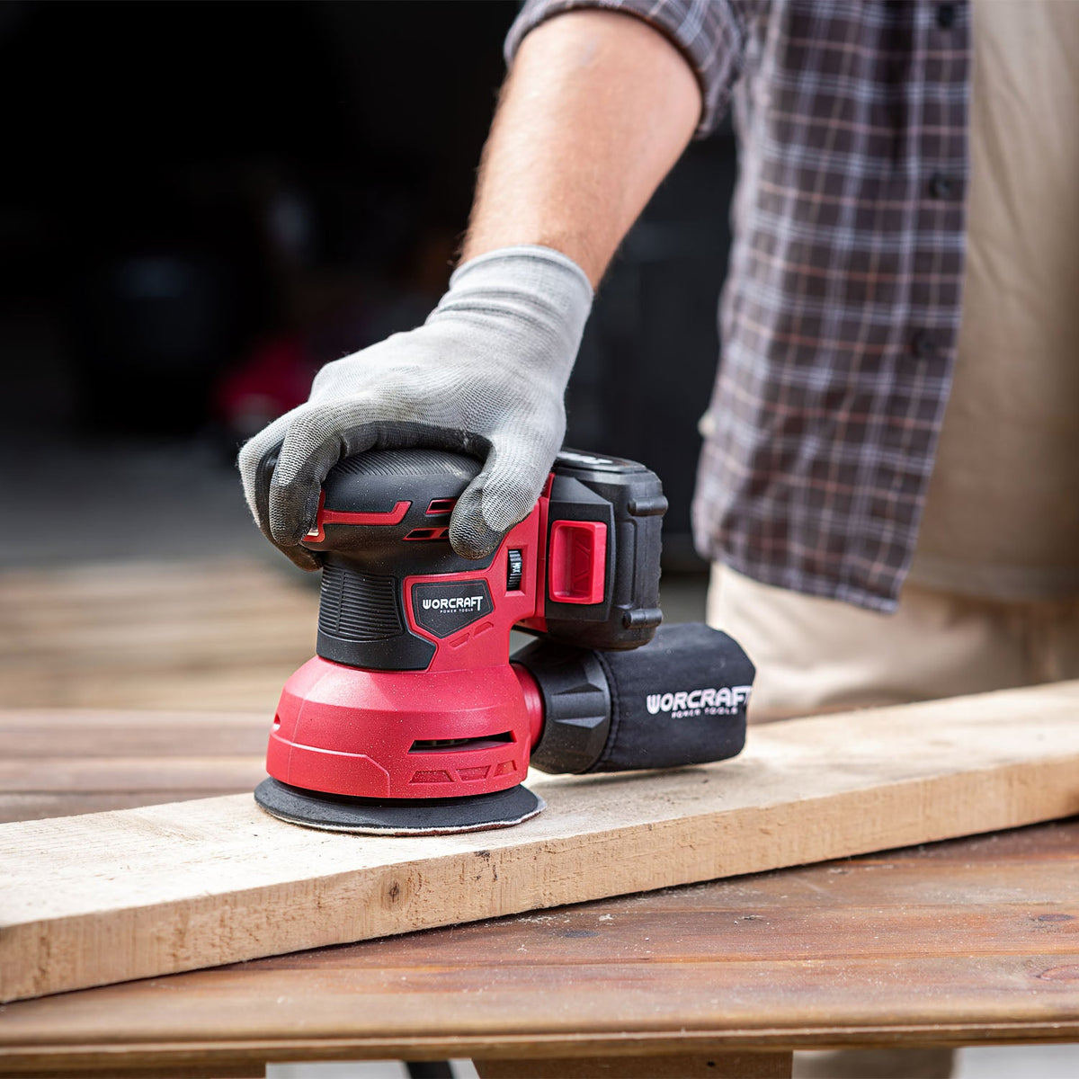 WorCraft 20V Cordless Random Orbital Sander Kit with 2.0Ah Battery Options & Charger