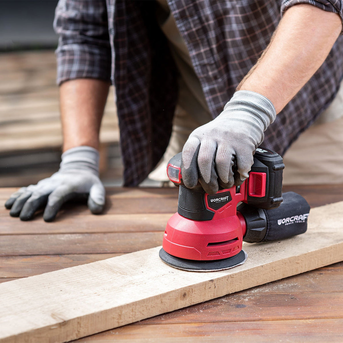 WorCraft 20V Cordless Random Orbital Sander Kit with 2.0Ah Battery Options & Charger