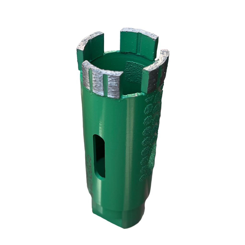 Tenax USA Chingon Laser Welded Sandwich Segment Core Bit | Close-up Detail | Chingon | Pro Tool Haus