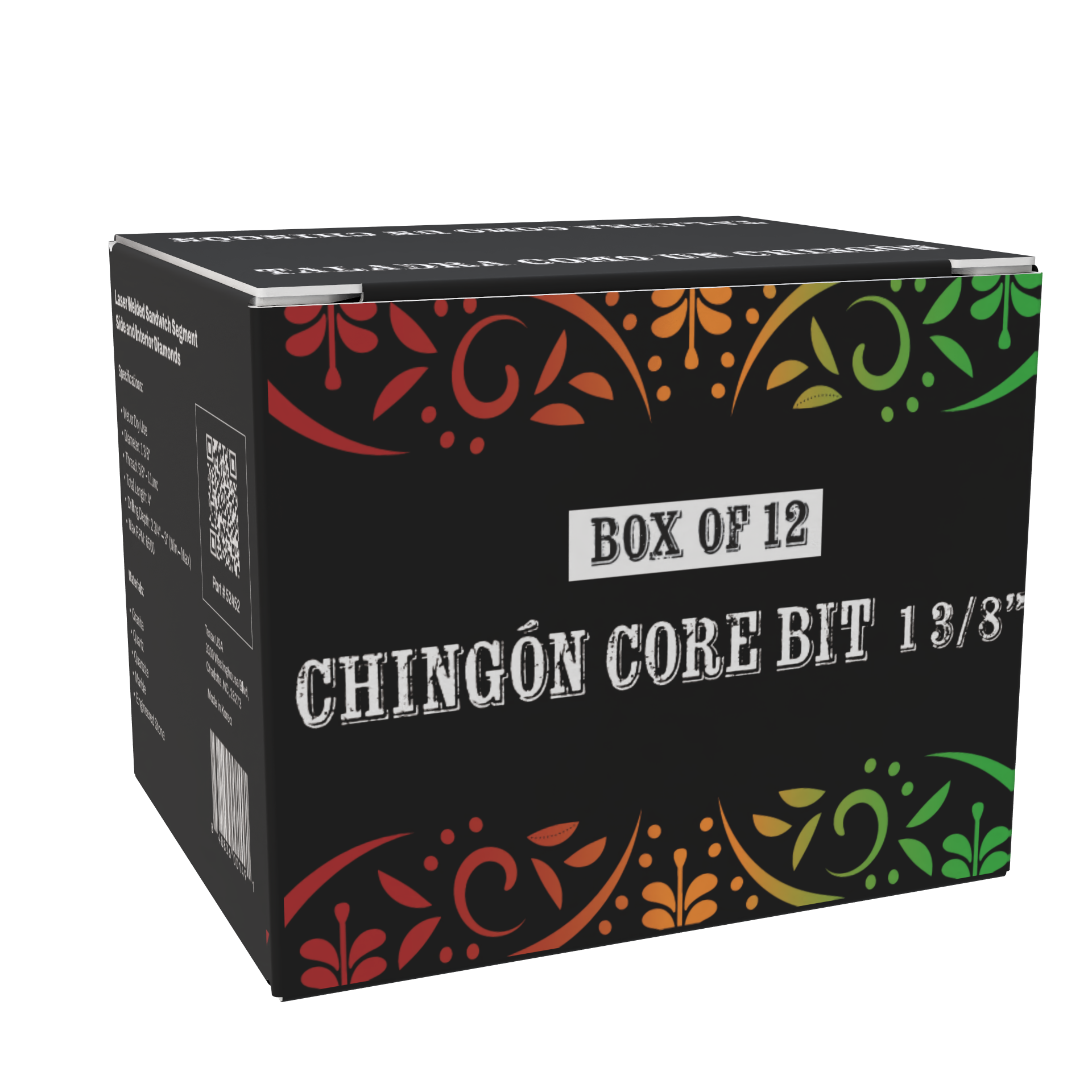 Tenax USA Chingon Laser Welded Sandwich Segment Core Bit | Specification View | Chingon | Pro Tool Haus