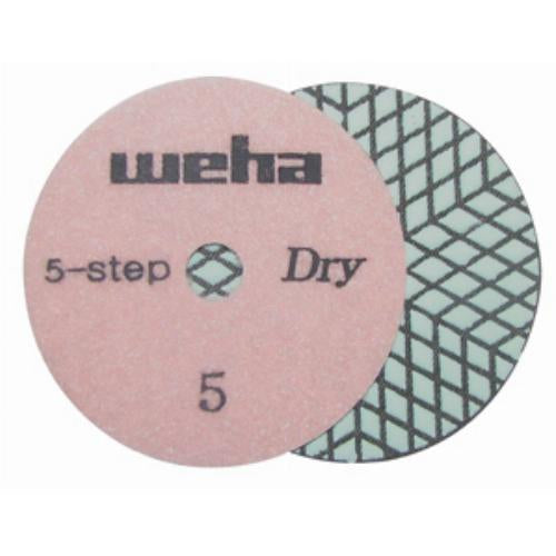 Weha 4" 5 Step Dry Diamond Polishing Pads | Specification View | diamond polishing pad | Pro Tool Haus