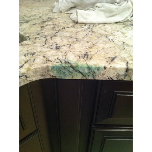 how to get green blue stains from stone