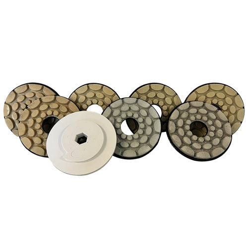 Tenax USA Tenax T36 Hook & Loop Auto Inline Edge Polishing Wheels | Detail View | combo inline wheels | Pro Tool Haus