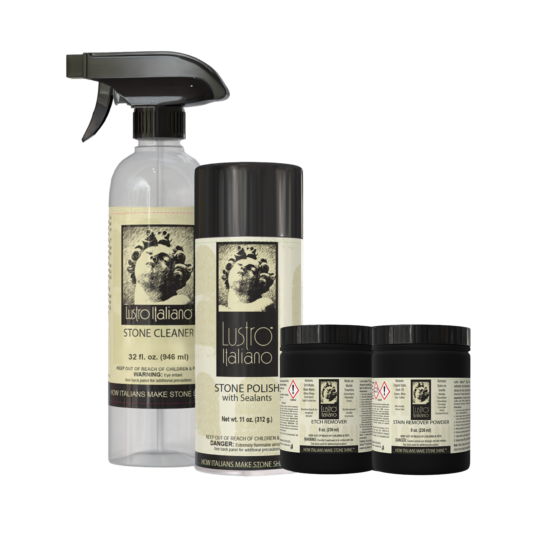 Lustro Italiano Marble Rust & Etch Remover Maintenance Kit | alabaster | Pro Tool Haus