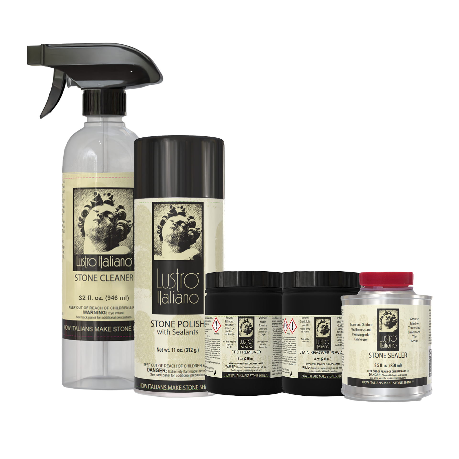 Lustro Italiano Marble Stain & Etch Remover Restoration Kit | alabaster | Pro Tool Haus