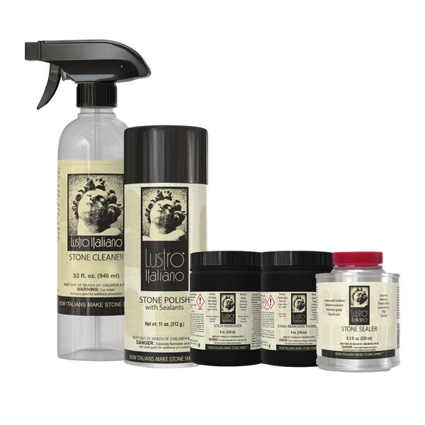 Lustro Italiano Marble Stain & Etch Remover Restoration Kit | alabaster | Pro Tool Haus