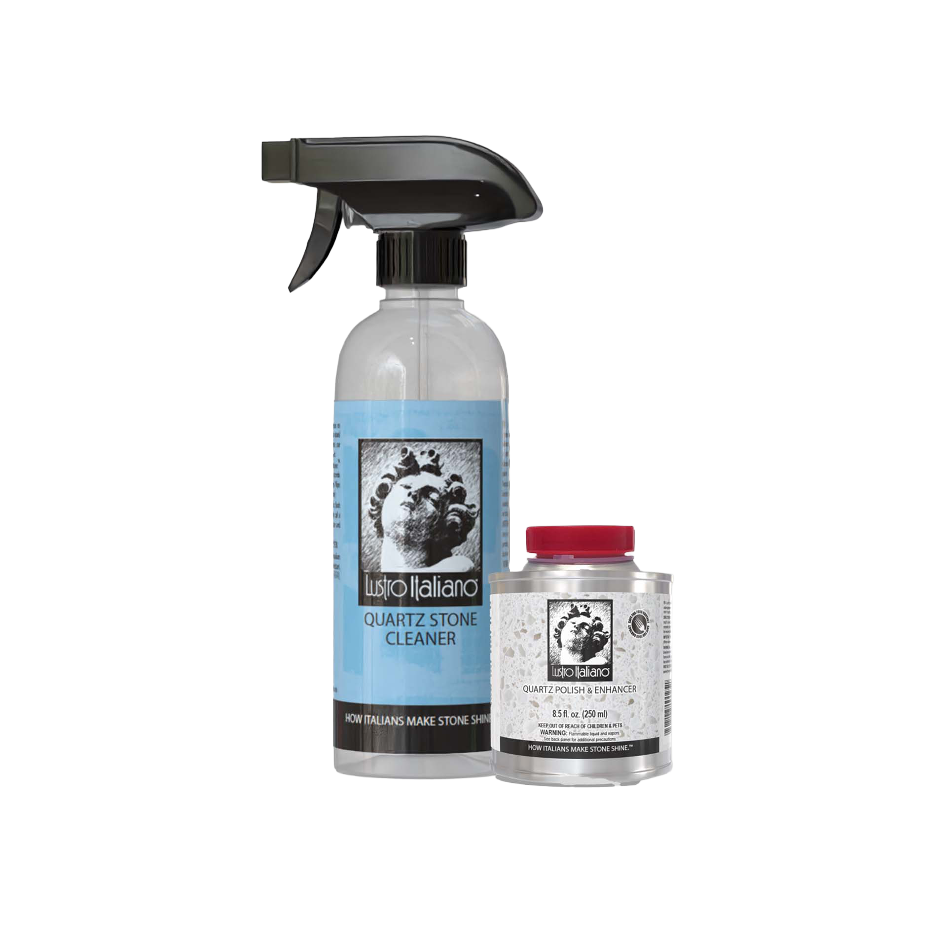 Lustro Italiano Quartz Stone Cleaner & Polish Enhancer Kit | 16 oz | Pro Tool Haus