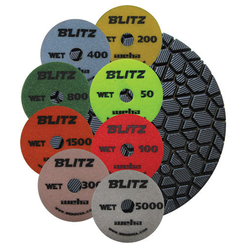 Weha 4" BLITZ 7 Step Diamond Polishing Pads | 7 step diamond pads | Pro Tool Haus
