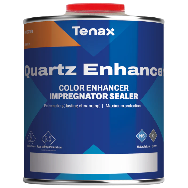 Can of Tenax Quartz Enhancer on a white background