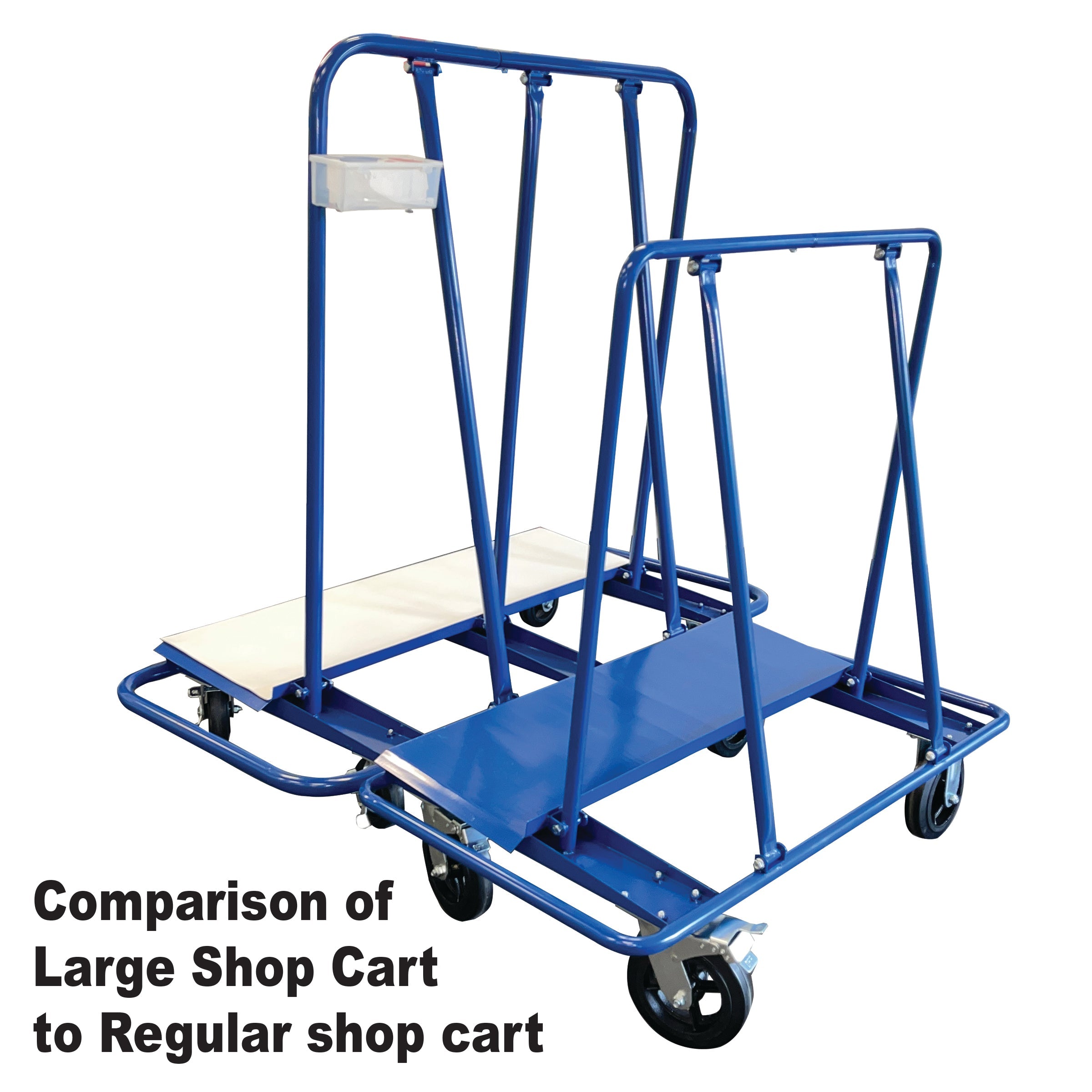 Weha Large Fabrication Heavy Duty Shop Cart "Drywall Cart" - 2640lb Capacity | Specification View | drywall cart | Pro Too...