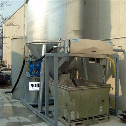 Closed loop granite and stone water recycling system with 198 gpm