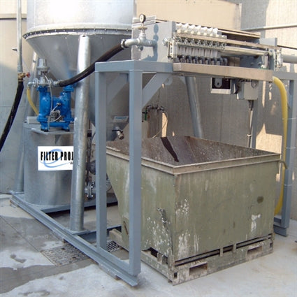 Water Recycling system with Filter Press for quartz, granite, marble & stone