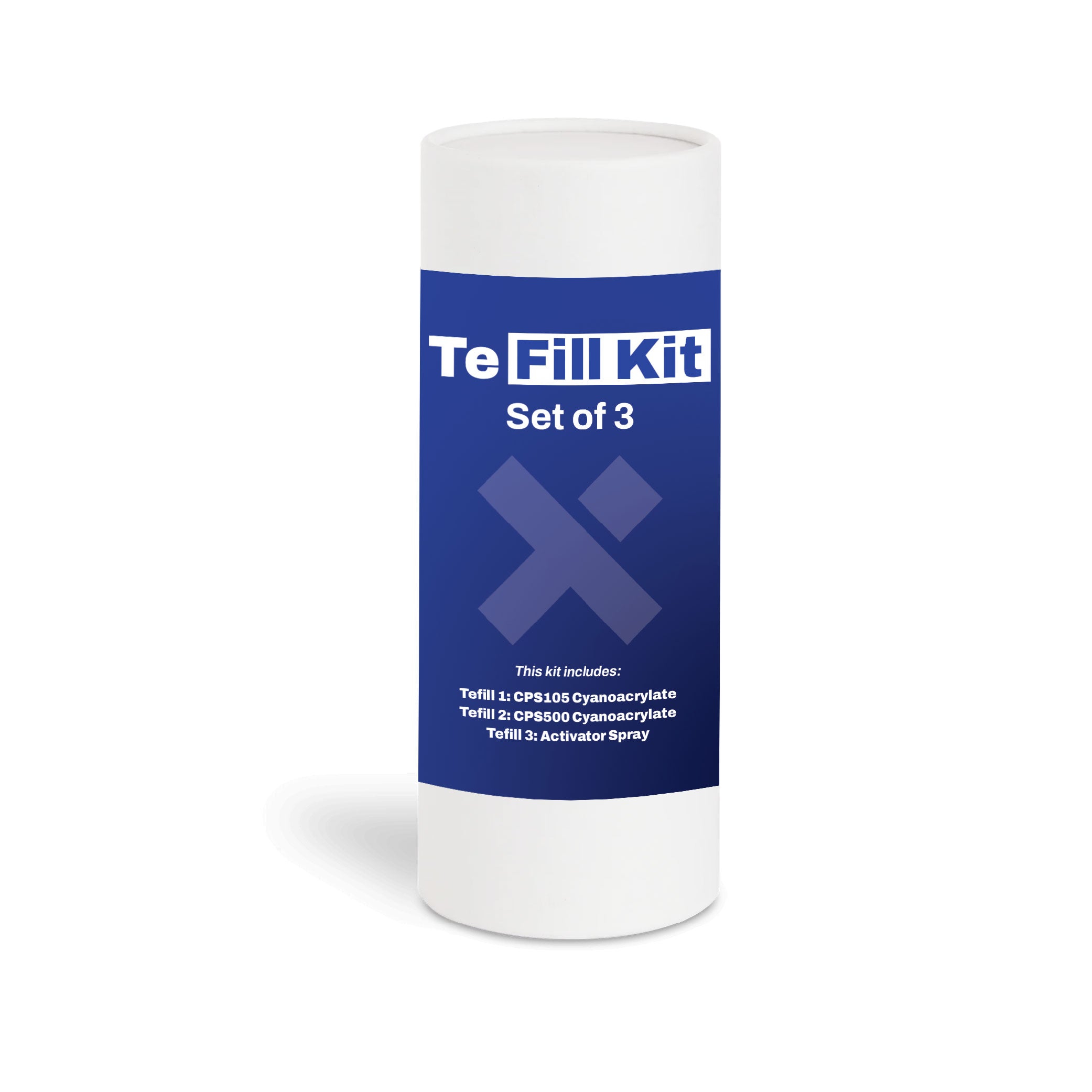 TeFill Kit set of 3 packaging on a white background