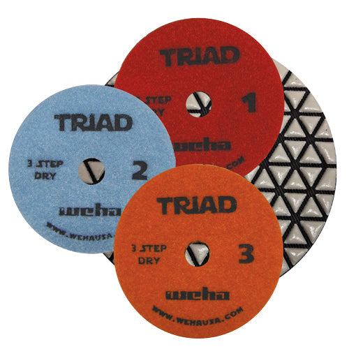 Weha Triad Dry 3 Step Polishing Pads | diamond polishing pad | Pro Tool Haus