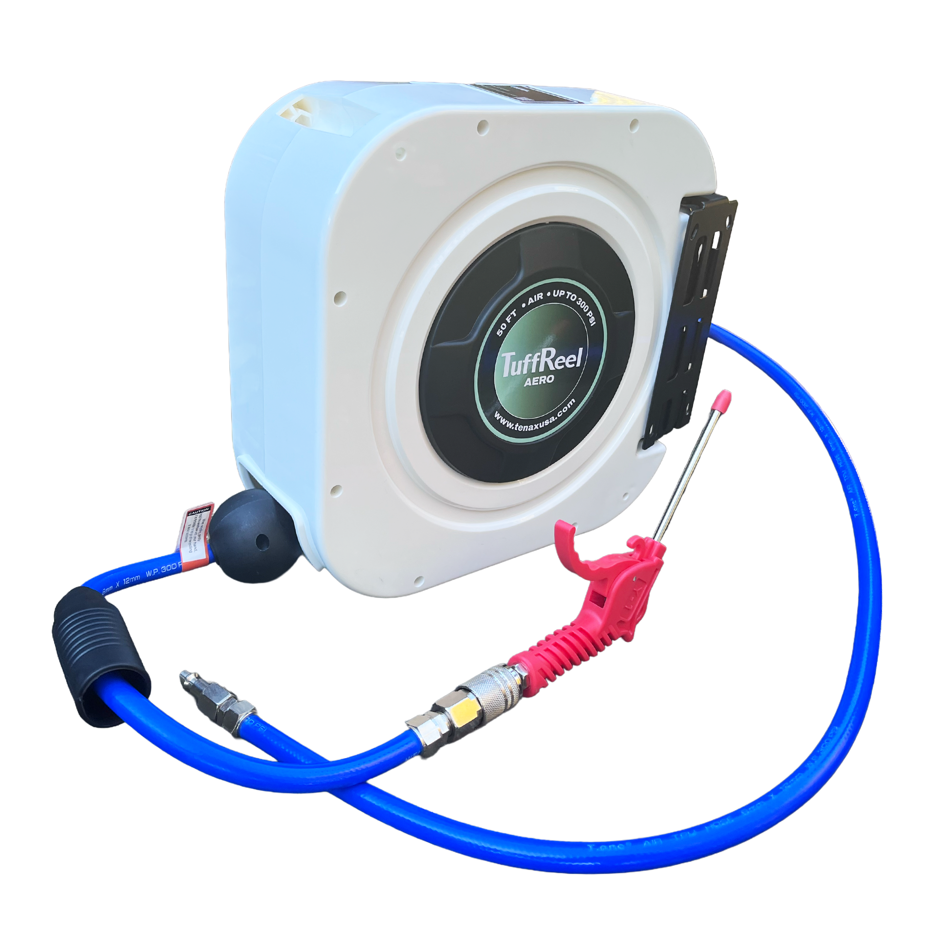 Tenax USA TuffReel Aero 50 FT Retractable Air Hose Reel | Close-up Detail | air reel | Pro Tool Haus
