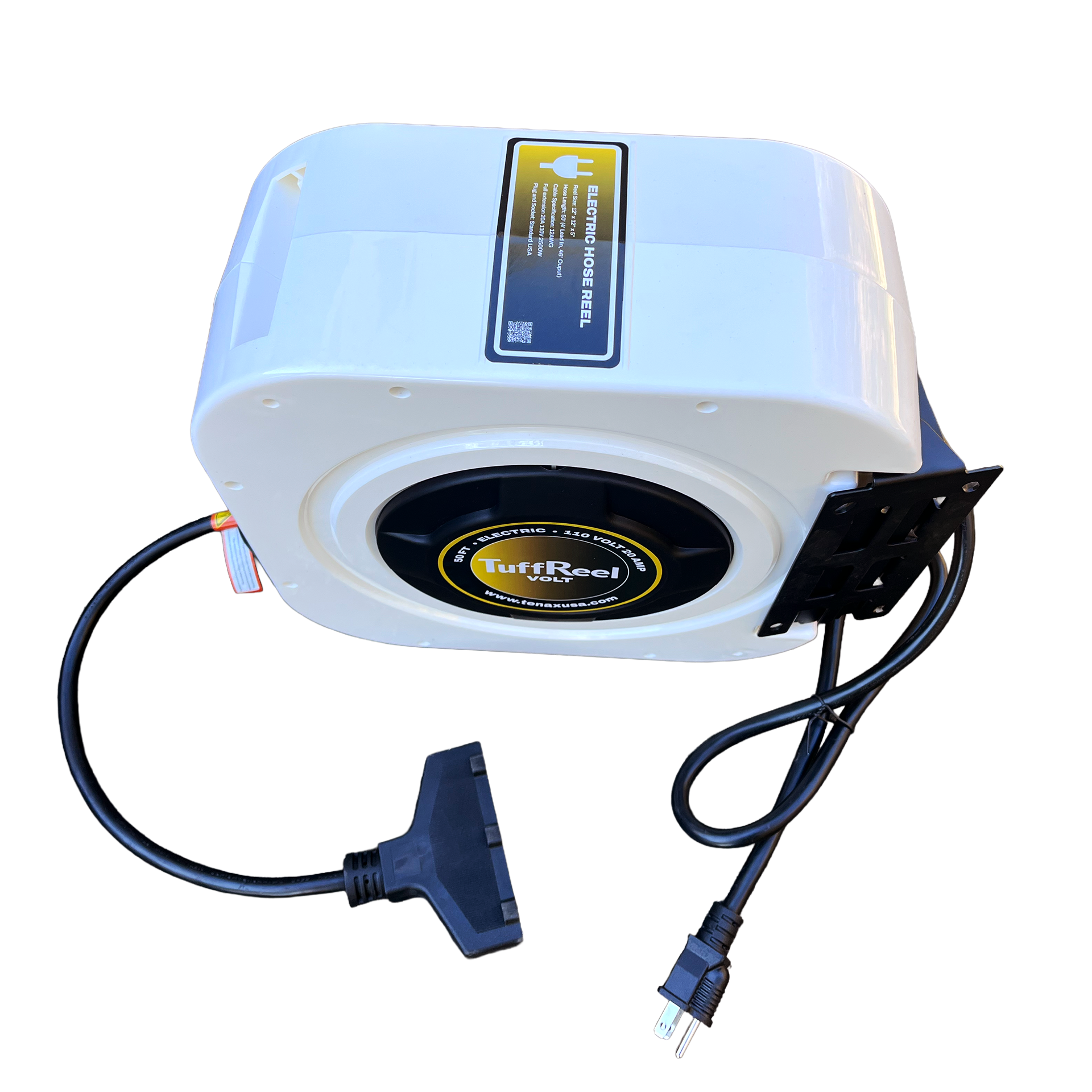 Tenax USA TuffReel Volt 50 FT Retractable Electric Hose Reel | Feature Detail | electric reel | Pro Tool Haus