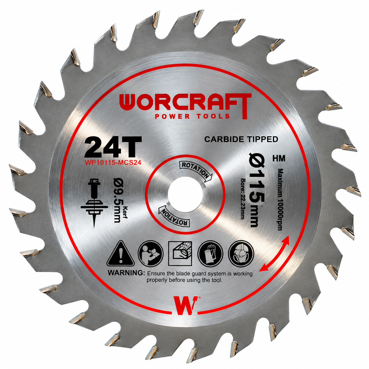 Worcraft 24T 4.5" circular saw blade