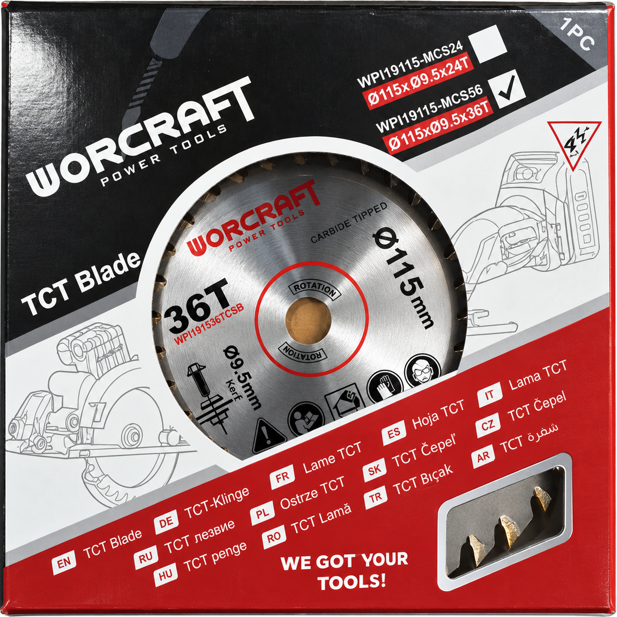 Worcraft 36T 4.5" circular saw blade
