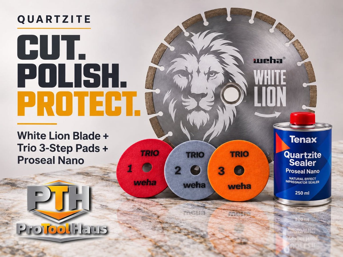 Quartzite Bundle – Weha White Lion Blade + Trio Pads + Proseal Nano