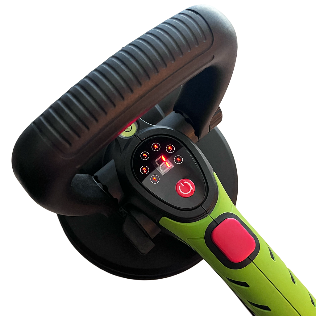 TuffCup TuffQuake 8" Portable Vibrating Tile Leveling Tool 6-Speed Rechargeable Tile Installation Tool | Close-up Detail |...