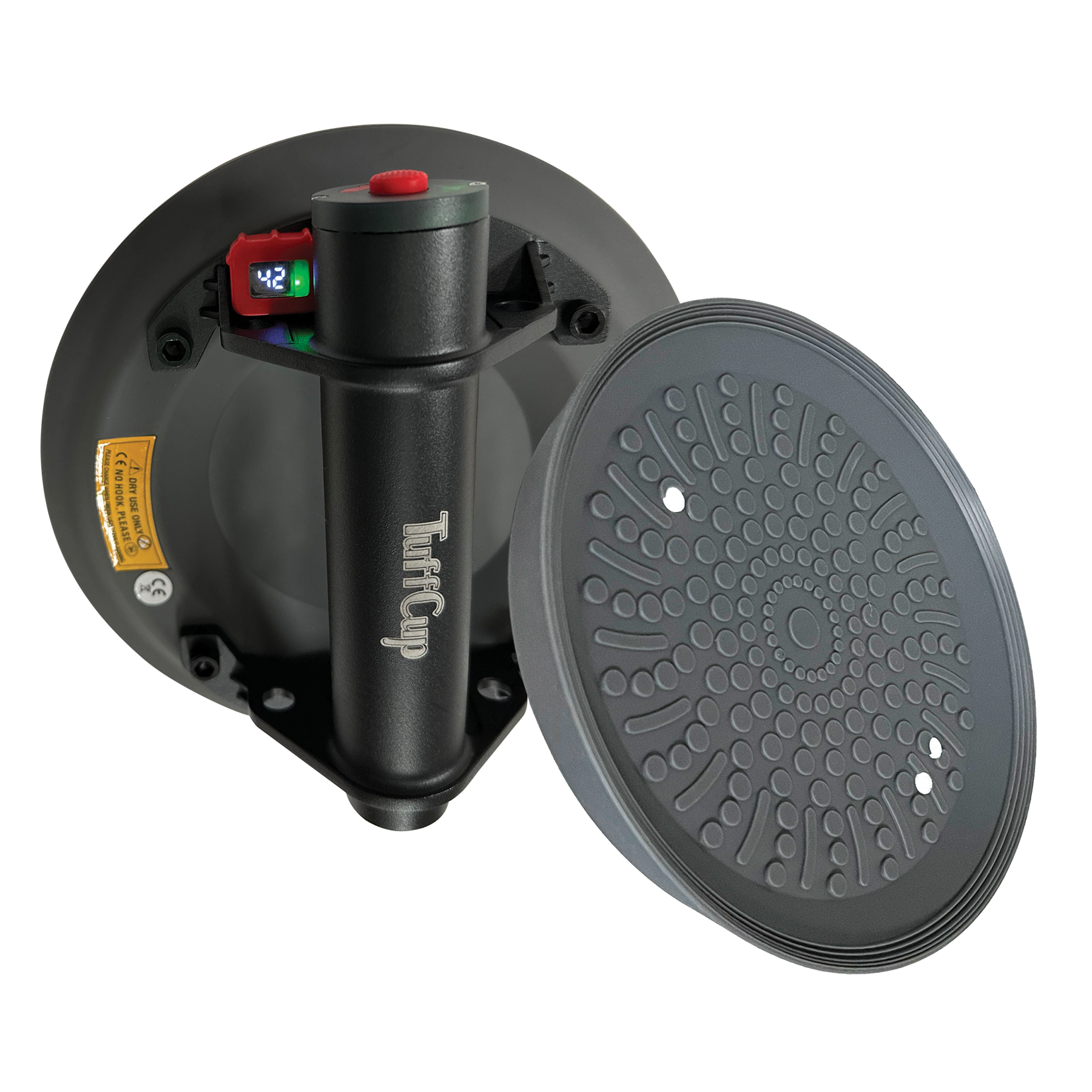 TuffCup Titan 8" LED Battery Powered Vacuum Cup – Heavy-Duty Electric Suction Tool | Application View | battery powered | ...
